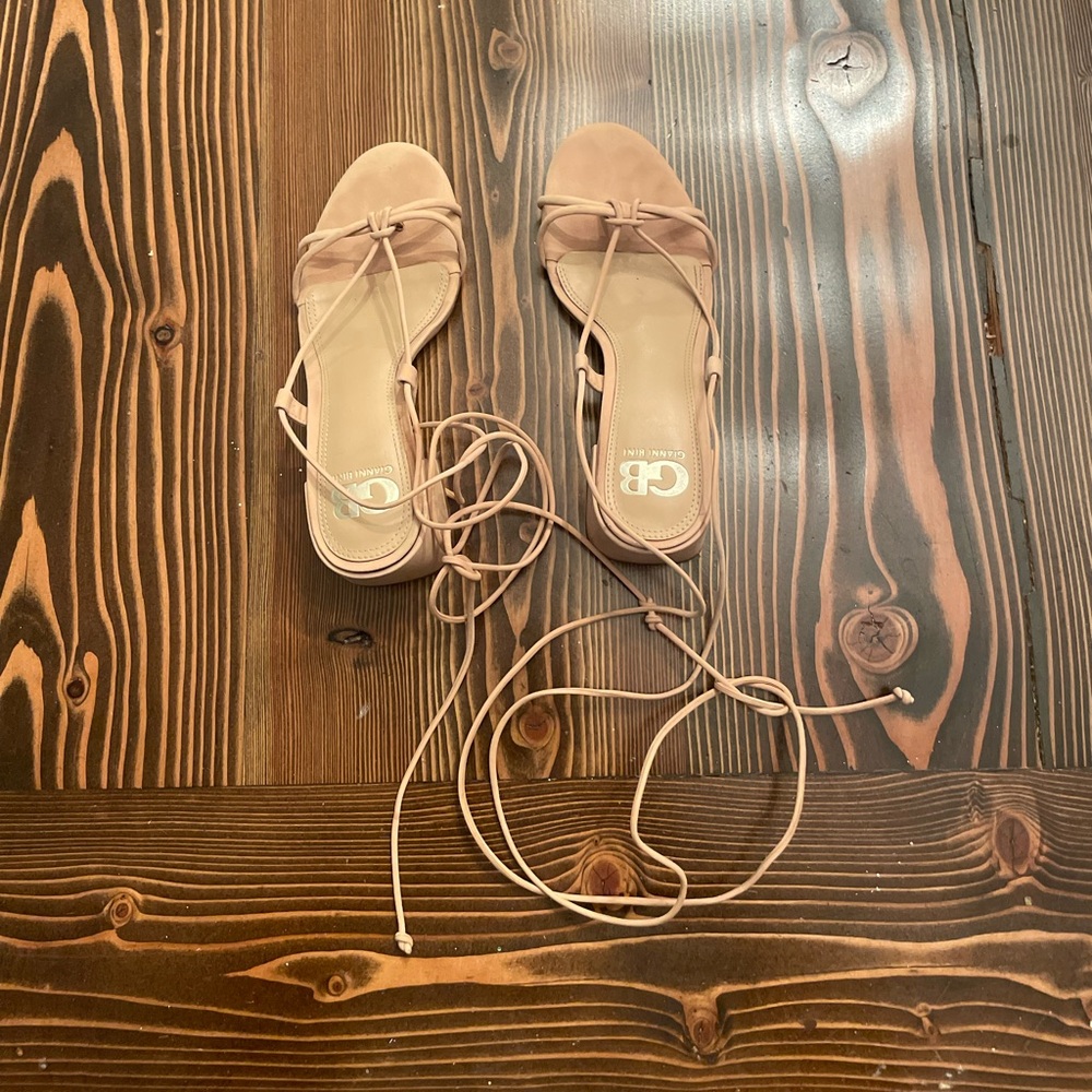 Gianni Bini-Nude Strappy Heels-Size 6.5